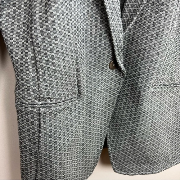 Betabrand Transcendent Blazer Jacket Grey Black White Print XL - Picture 4 of 10